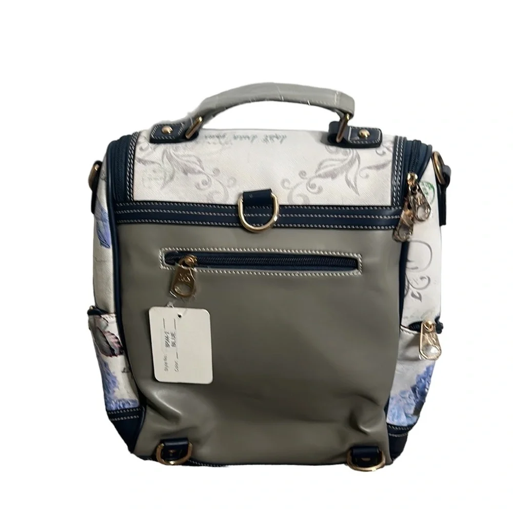 Michael Michelle bag pack navy blue gray
